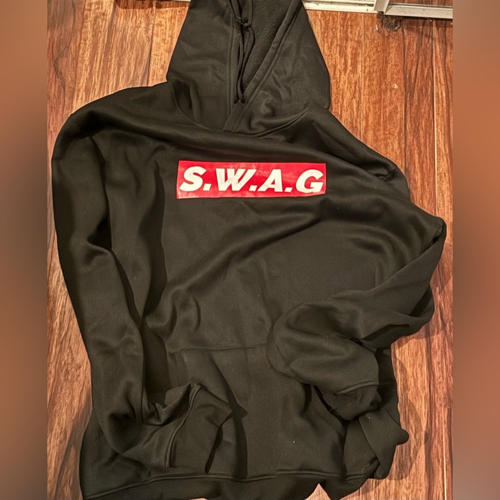 Black Hoodie with Red S.W.A.G. Logo